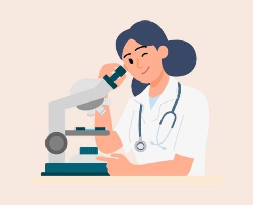 Mitarbeiterin im Kinderwunschlabor