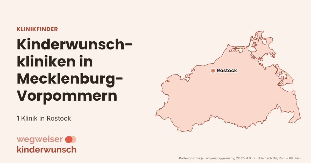 Karte: 1 Kinderwunschklinik in Mecklenburg-Vorpommern, nach Orten