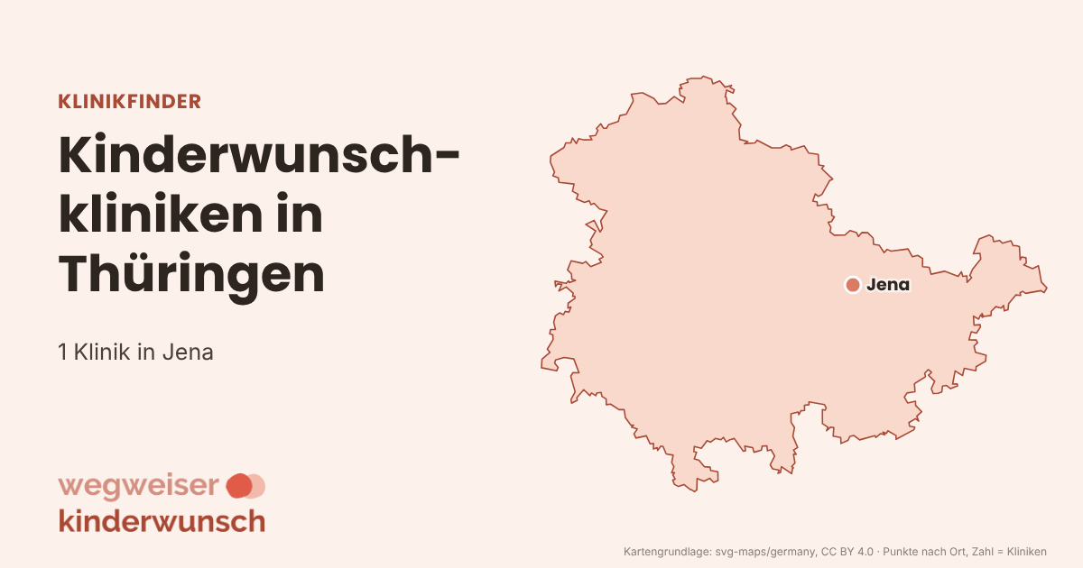 Karte: 1 Kinderwunschklinik in Thüringen, nach Orten